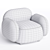 Modern Fabric Armchair Jason Ju 3D model small image 3