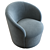 Crate&Barrel Infiniti Swivel Chair Model 3D model small image 2