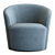 Crate&Barrel Infiniti Swivel Chair Model 3D model small image 3