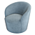 Crate&Barrel Infiniti Swivel Chair Model 3D model small image 4