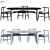 Emilia Hubert Dining Set Meridiani 3D model small image 2