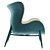  Stylish Wonatti Nazare Armchair 3D model small image 3