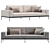 Luxurious Ivory Mauro Sofa 3D model small image 2