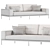 Luxurious Ivory Mauro Sofa 3D model small image 3