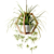 Wooden Hanging Planters with Trailing Plants 3D model small image 3