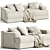 Modern Italian Design Sofa 192 3D model small image 1