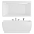 Customizable 65" Free Standing Bathtub 3D model small image 1