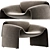 Modern Comfort: Le Club Armchair 3D model small image 3