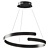 Sleek Black LED Pendant Light 3D model small image 1