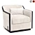 Elegant Chaddock Jane Armchair 3D model small image 1