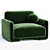 Elegant Boucle Balzac Chair, 2014 3D model small image 1