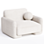 Elegant Boucle Balzac Chair, 2014 3D model small image 2