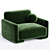 Elegant Boucle Balzac Chair, 2014 3D model small image 3