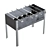 Centimeter-Sized Charcoal BBQ Grill 3D model small image 1