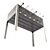 Centimeter-Sized Charcoal BBQ Grill 3D model small image 3