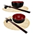 PBR Textured Chopsticks Set with Bowl 3D model small image 2