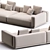 Modern Sleek Minimalist Sofa Design 3D model small image 2