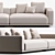 Modern Sleek Minimalist Sofa Design 3D model small image 4