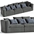 Elegant 3-Seater Cassina Sofa 3D model small image 1