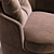 Elegant Modern Armchair in Velvet 3D model small image 6