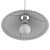 Modern Pleated Pendant Light, Real-Size 3D model small image 6