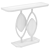 White Stone Top Console Table 3D model small image 3