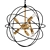 Modern Metal Circle Chandelier Fixture 3D model small image 1