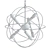 Modern Metal Circle Chandelier Fixture 3D model small image 2