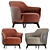 Modern Elegance: Poliform Kaori Armchair 3D model small image 1