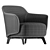 Modern Elegance: Poliform Kaori Armchair 3D model small image 5