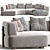 Elegant Florida Sofa from MINOTTI 3D model small image 3