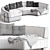 Elegant Florida Sofa from MINOTTI 3D model small image 4