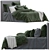 Bianca Olive Coverlet Set  3D model small image 2