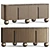 Luxury Wood Sideboard, Dual Material 3D model small image 1