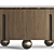 Luxury Wood Sideboard, Dual Material 3D model small image 2