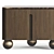Luxury Wood Sideboard, Dual Material 3D model small image 3