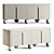 Luxury Wood Sideboard, Dual Material 3D model small image 4