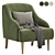 Aubrey Upholstered Armchair Trio 3D model small image 2
