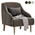 Aubrey Upholstered Armchair Trio 3D model small image 3