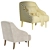 Aubrey Upholstered Armchair Trio 3D model small image 5