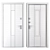 Modern Olimpia Glass Entry Door 3D model small image 4