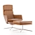 Elegant Reclining Lounge Chair 3D model small image 1