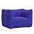 Sleek LE BAMBOLE Armchair Design 3D model small image 3