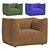 Sleek LE BAMBOLE Armchair Design 3D model small image 5