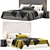 Sleek Biarritz Slim Flexform Bed 3D model small image 1