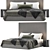Sleek Biarritz Slim Flexform Bed 3D model small image 3
