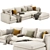 Light Set Reversible Sectional Sofa 3D model small image 2