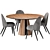 Modern Dining Set: TOTTENHAM Table and IDENTITIES Chairs 3D model small image 1