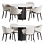 Luxury Ostinato Dining Set: 3Dmax Vray Corona 3D model small image 1