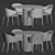 Luxury Ostinato Dining Set: 3Dmax Vray Corona 3D model small image 2